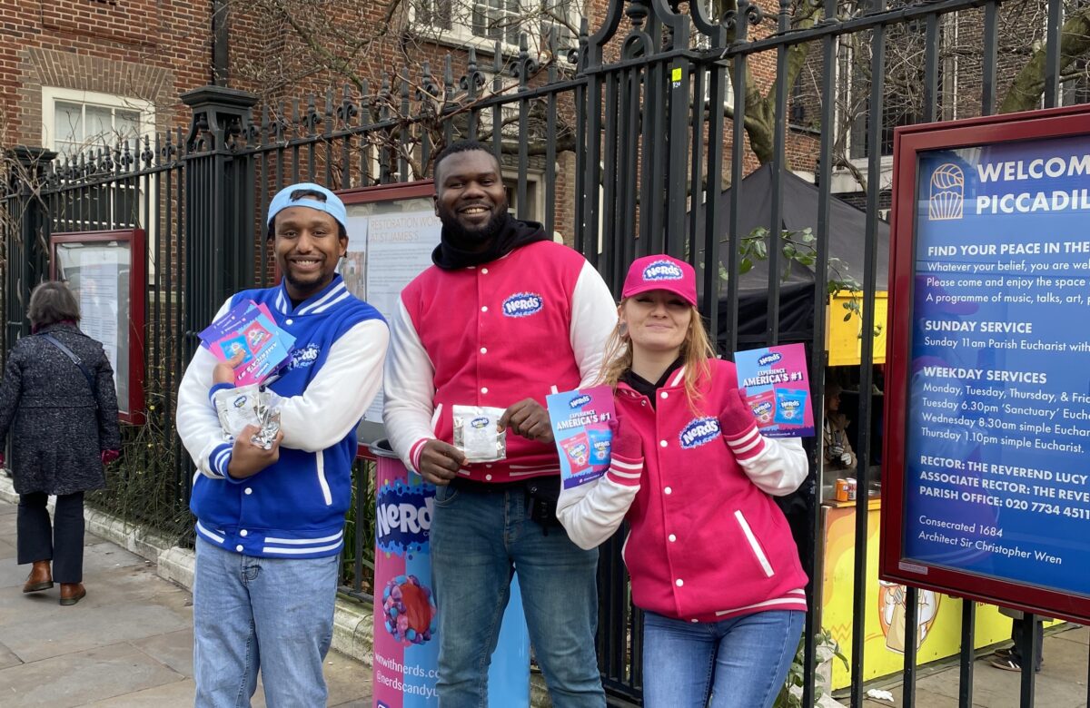 Reg&Partners clients Nerds Candy and Vodaphone use our external activation spaces in Central London